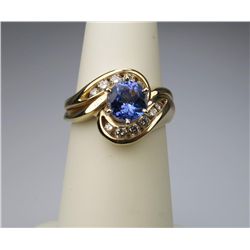 Splendid Tanzanite & Diamond Ring