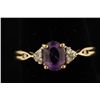 Image 1 : Amethyst & Diamond Ring.