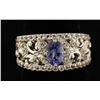 Image 1 : Sterling Silver Tanzanite & White Topaz Ring.