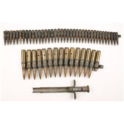 Lot of Linked Ammo 7.62 (38) Dummies (15) 50 Ca.