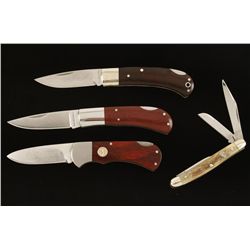 Lot of Four Folding Blade Pocket Knives