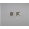 Image 2 : Striking Princess Cut Diamond Stud Earrings