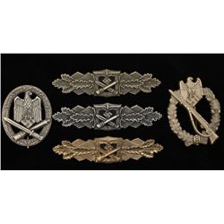 German WWII Combat Clasps and Assault Badge