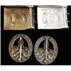Image 3 : (2)German WWII Belt Buckles & (2) Anti Partisan