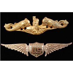 US WWI Wing & WWII Breast Badge