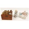 Image 1 : Lot of Vintage Porcelain Figures and Cedar Box