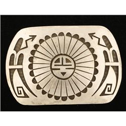 Hopi Sterling Silver Belt Buckle.