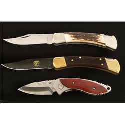 Lot of Three Buck Folding Blade Pocket knives