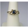 Image 2 : Ceylon Colored Blue Sapphire & Diamond Ring