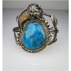 Magnificent Artisan Crafted Turquoise & Bear Claw