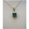 Image 1 : Vibrant Green Chatham Created Emerald & Diamond
