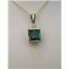 Image 2 : Vibrant Green Chatham Created Emerald & Diamond