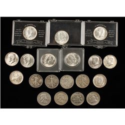 Lot of 18 U.S. Silver Half Dollars