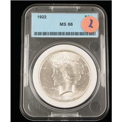 1922 Ms66 S$1