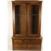 Image 1 : Custom Oak Gun Cabinet with Upper Gallery for 12