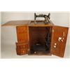 Image 2 : Antique Oak Sewing Machine and Cabinet