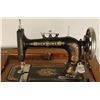 Image 3 : Antique Oak Sewing Machine and Cabinet