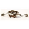 Image 1 : Ranaldy Nickel Plated Spurs with Old Leather