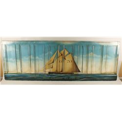 Painted Wood Wainscoting Seascape