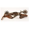 Image 2 : Unmarked Steel Spurs with Old Leather Straps