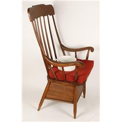 Wooden Chair with Chamber Pot