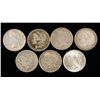 Image 1 : Lot of 3 Morgan and 4 Peace Silver Dollars