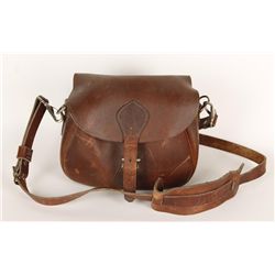 Leather shoulder bag with Shotgun Ammunition