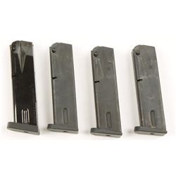 Lot of 4 Beretta High Capacity Pistol Magazines