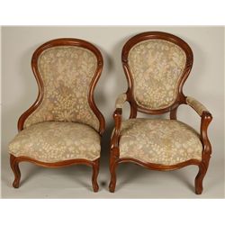 2 Elegant Victorian Parlor Chairs.