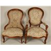 Image 1 : 2 Elegant Victorian Parlor Chairs.