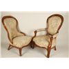 Image 2 : 2 Elegant Victorian Parlor Chairs.