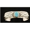 Image 1 : Sterling Cuff with Turquoise by Leroy Sandoval.