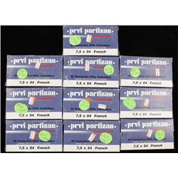 Lot of Prvi Partisan 7.5X54 Ammunition