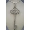 Image 2 : Lovely 'Tiffany Style' Diamond Key Pendant