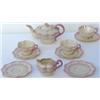 Image 1 : Late C19th / early C20th Belleek porcelain pink decorated 8-piece part teaset...