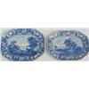 Image 1 : C19th B&W transfer printed 'STAFFORD GALLERY` pattern rectangular meatplate...