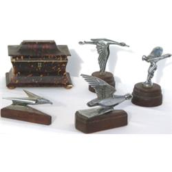 Early C20th plated Spirit of Ecstasy car mascot, signed C. Sykes & inscribed...