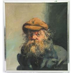 Robert O. Lenkewicz, 1941-2002 - DIOGENES, a head-and-shoulders portrait of a...