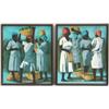 Image 1 : Claude Dambreville, C20th - NEGRO WOMEN WITH BASKETS OF FRUIT - a pair, oils on...