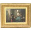 Image 1 : Joseph Israels, 1824-1911 - AN INTERIOR SCENE WITH A WOMAN WINDING WOOL BETWEEN...