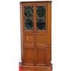 Image 1 : C19th pitch pine freestanding corner cabinet with Greek key frieze above two...