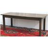 Image 1 : C18th oak rectangular topped farmhouse table of good colour with cleated ends,...