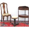 Image 1 : C19th Dutch floral marquetry inlaid high-back side chair with serpentine...