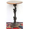 Image 1 : C19th Italian walnut circular topped pedestal occasional table, the stem carved...