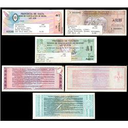 Jujuy, Tucuman, and Salta Provincial Issues, 1986-1988, Lot of 300 Notes