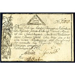 Copenhagen Notes, Exchange and Mortgage Bank, 1762 Issue.