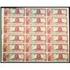 Image 1 : Banque Nationale De La Republique D'Haiti, 11th Issue, ca.1973 Uncut Specimen or Error Sheet of 18 N