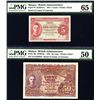 Image 1 : British Administration, Board of Commissioners of Currency Banknote Pair.