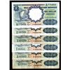 Image 1 : Board Commissioners of Currency, 1959, Quintet of 1 Dollar Notes