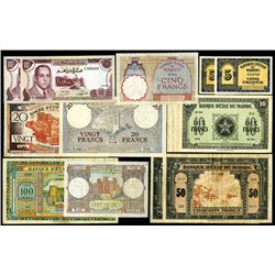 Banque d'Etat du Maroc, 1943-70, Group of 17 Issued Banknotes